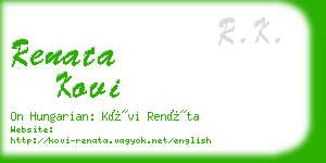 renata kovi business card